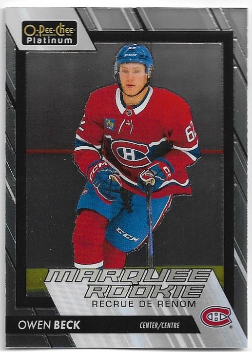 Marquee Rookie OWEN BECK 23-24 UD O-Pee-Chee OPC Platinum