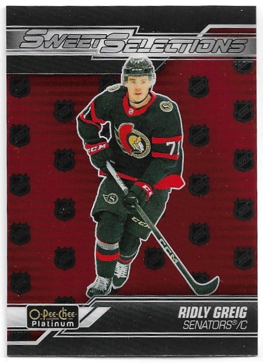 Rookie Sweet Selections RIDLY GREIG 23-24 UD O-Pee-Chee OPC Platinum