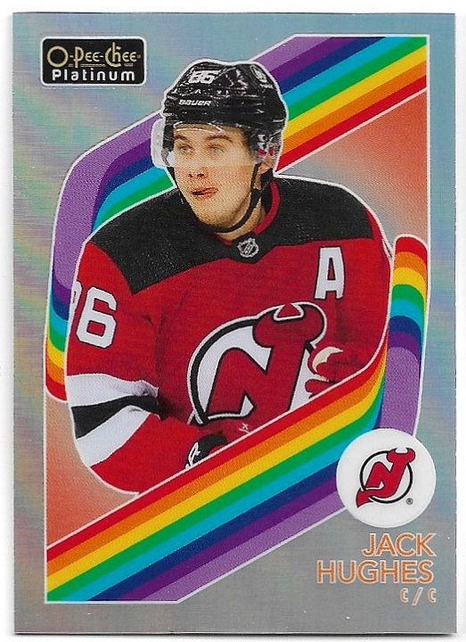 Rainbow Retro JACK HUGHES 23-24 UD O-Pee-Chee OPC Platinum