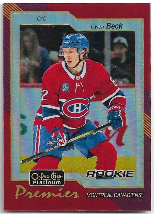 Rookie Premier OWEN BECK 23-24 UD O-Pee-Chee OPC Platinum