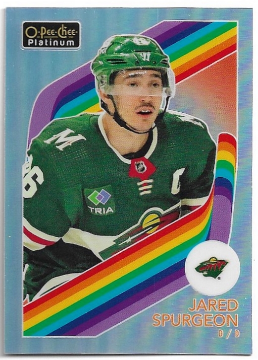 Rainbow Retro JARED SPURGEON 23-24 UD O-Pee-Chee OPC Platinum