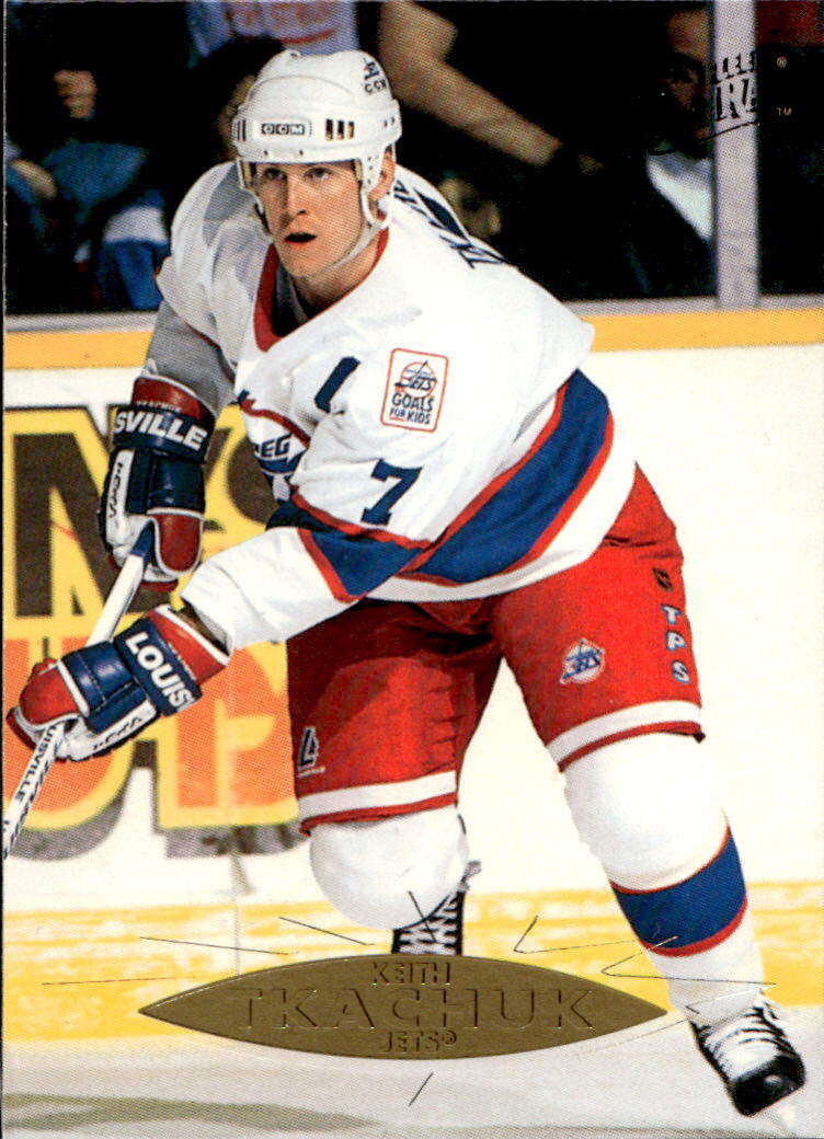 KEITH TKACHUK 95-96 Fleer Ultra Extra (špatný nátisk jména)