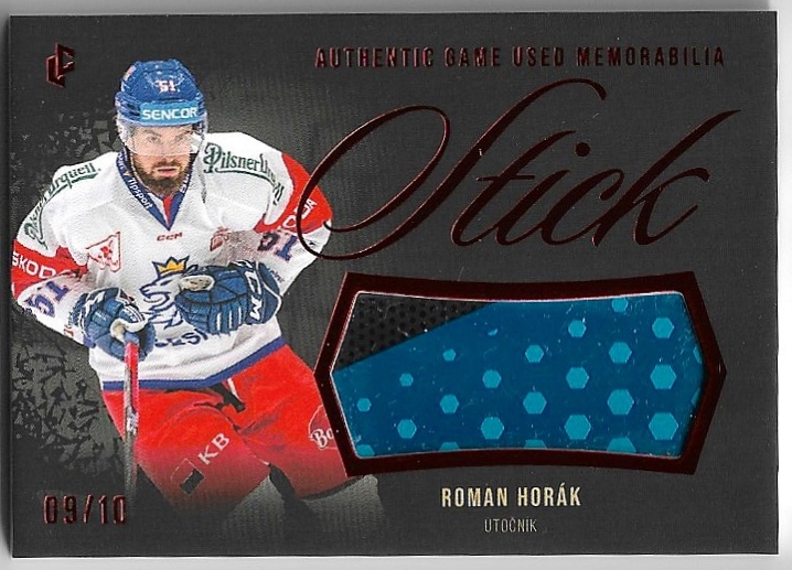 Stick Red Game Used Memorabilia ROMAN HORÁK 23-24 Legendary Cards Expectations Road to Prague /10