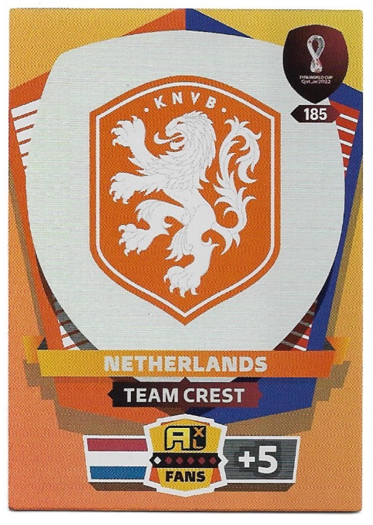 Team Crest NETHERLANDS Panini Adrenalyn XL World Cup 2022