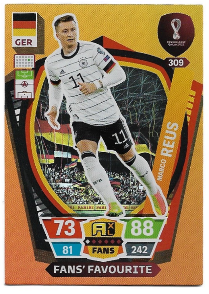 Fans' Favourite MARCO REUS Panini Adrenalyn XL World Cup 2022