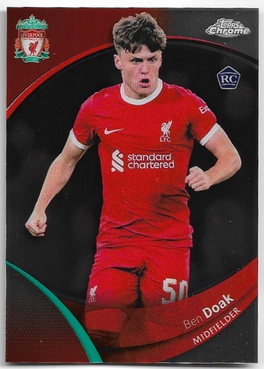 Rookie BEN DOAK 23-24 Topps Chrome Liverpool