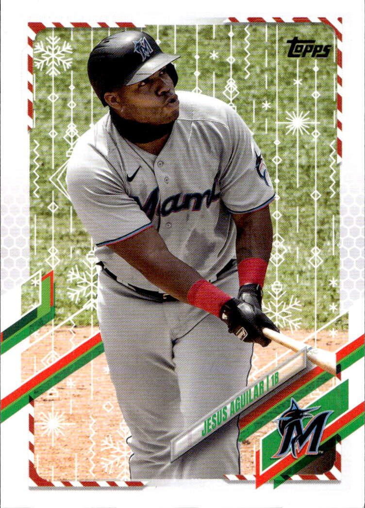 WalMart Mega Box JESUS AGUILAR 2021 Topps Holiday Baseball