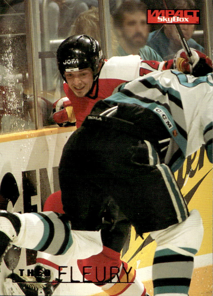 THEO FLEURY 95-96 Skybox Impact