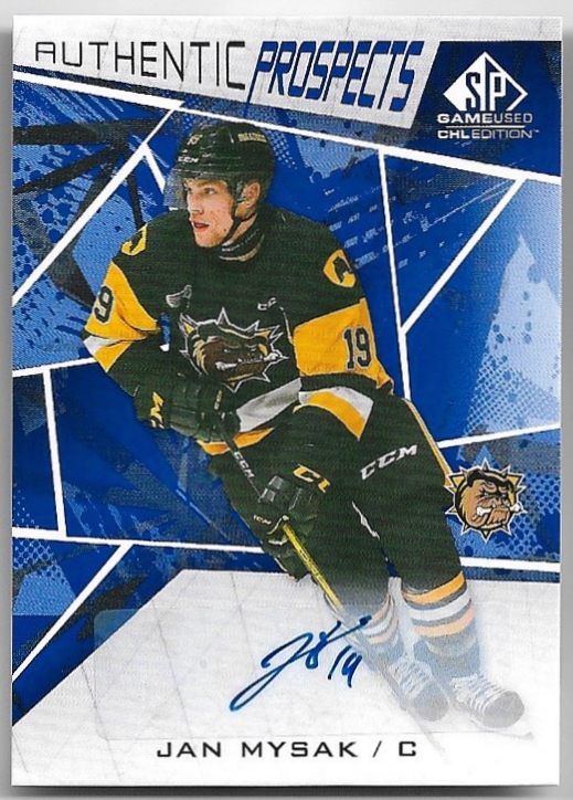Auto Blue JAN MYŠÁK 21-22 UD CHL SP Game Used