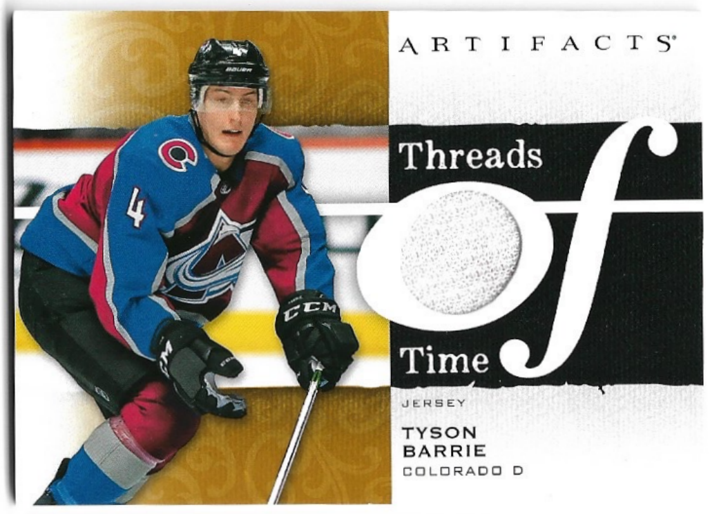 Jersey Threads of Time TYSON BARRIE 21-22 UD Artifacts