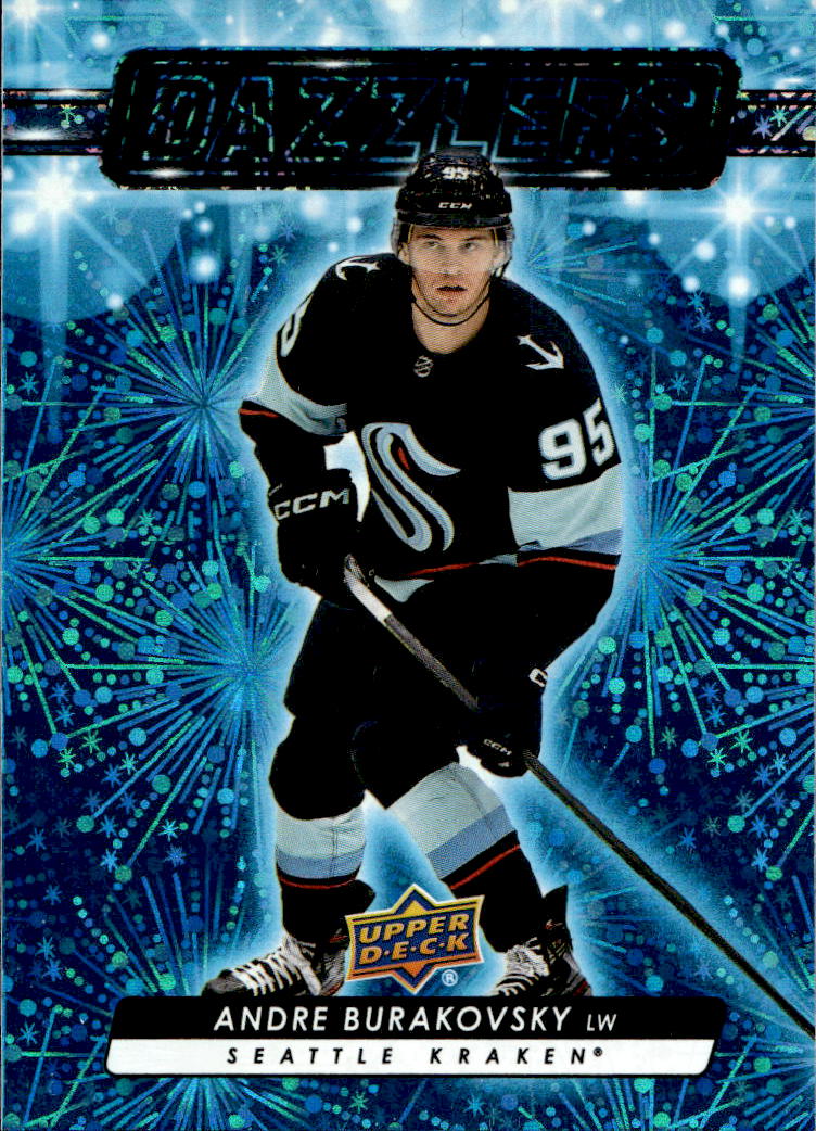 Dazzlers Blue ANDRE BURAKOVSKY 23-24 UD Series 1 (horší zadní hrana)