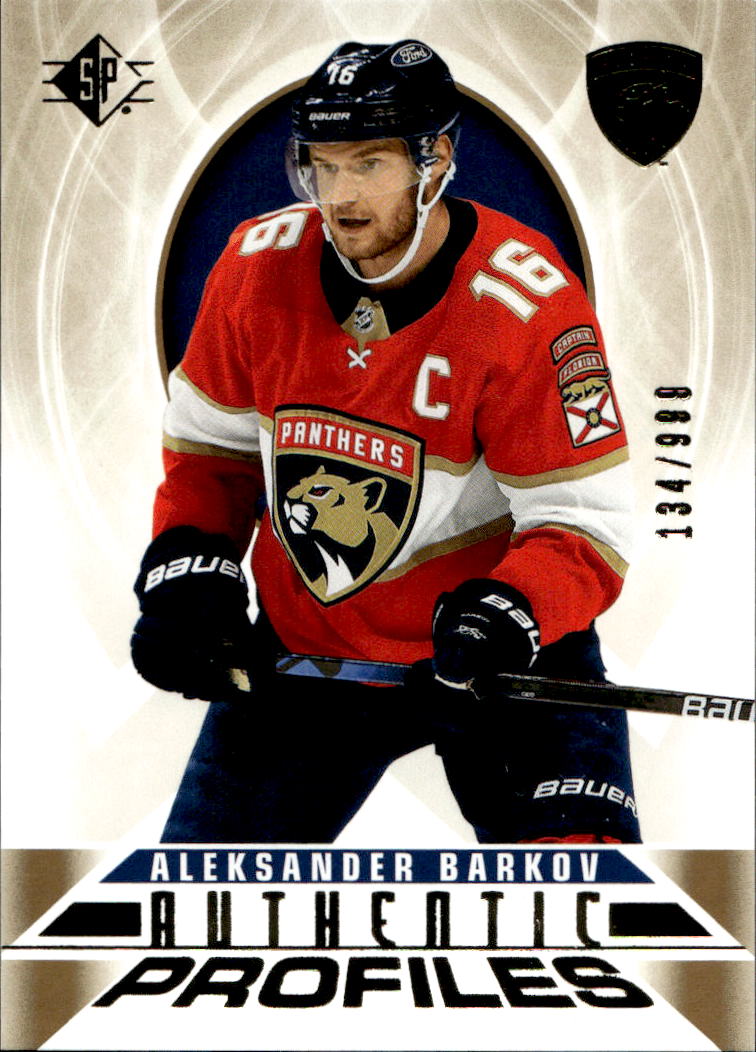 Gold Authentic Profiles ALEKSANDER BARKOV 20-21 UD SP Hockey /999