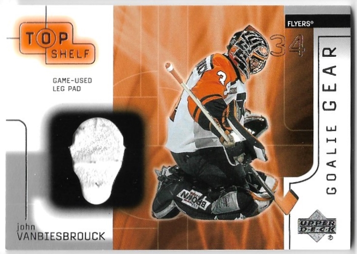 Leg Pad (betony) Goalie Gear JOHN VANBIESBROUCK 01-02 UD Top Shelf