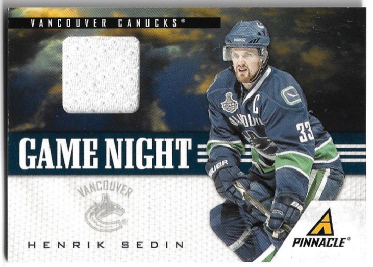 Jersey Game Night HENRIK SEDIN 11-12 Panini Pinnacle