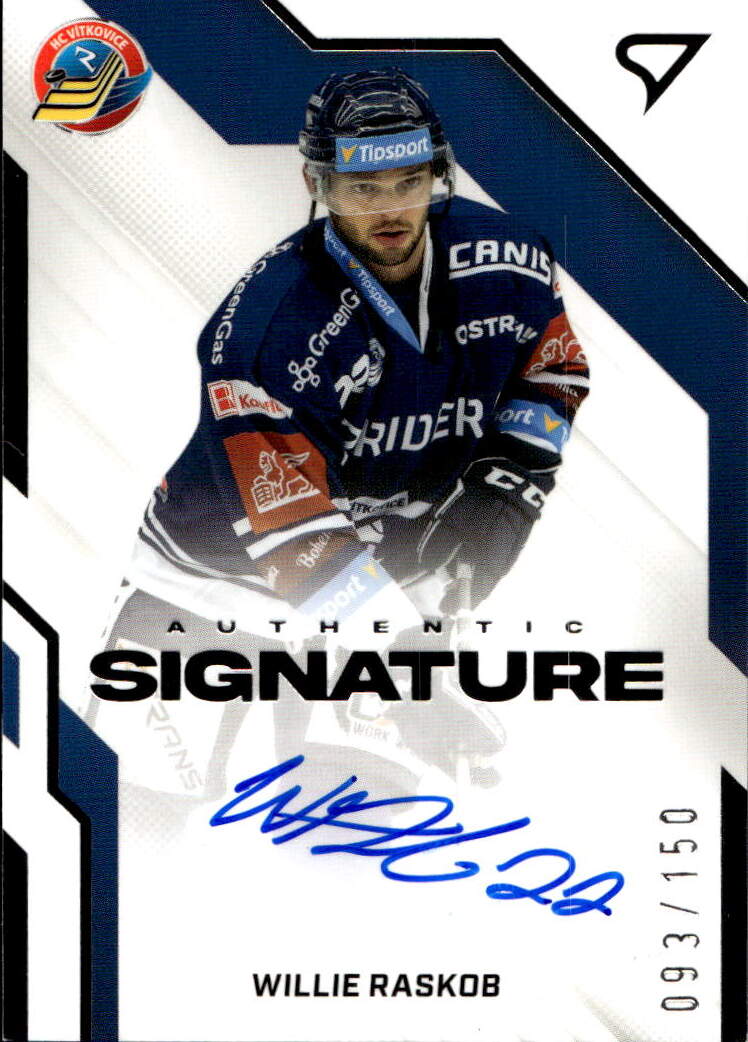 Auto Authentic Signature Level 1 WILLIE RASKOB 22-23 SportZoo ELH Serie 1 /150
