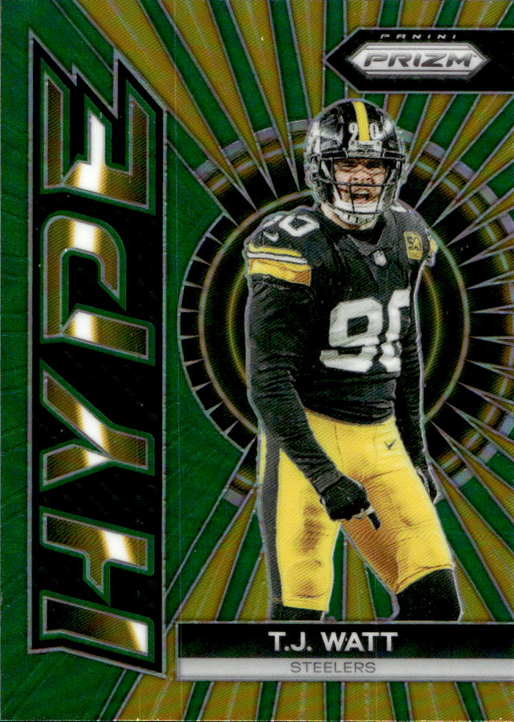 Green Prizm Hype T.J.WATT 2023 Panini Prizm Football