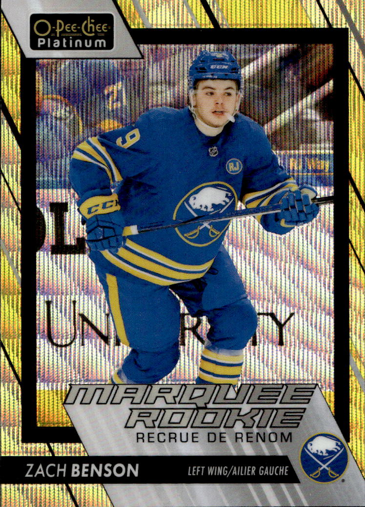 Neon Yellow Surge Marquee Rookie ZACH BENSON 23-24 UD O-Pee-Chee OPC Platinum