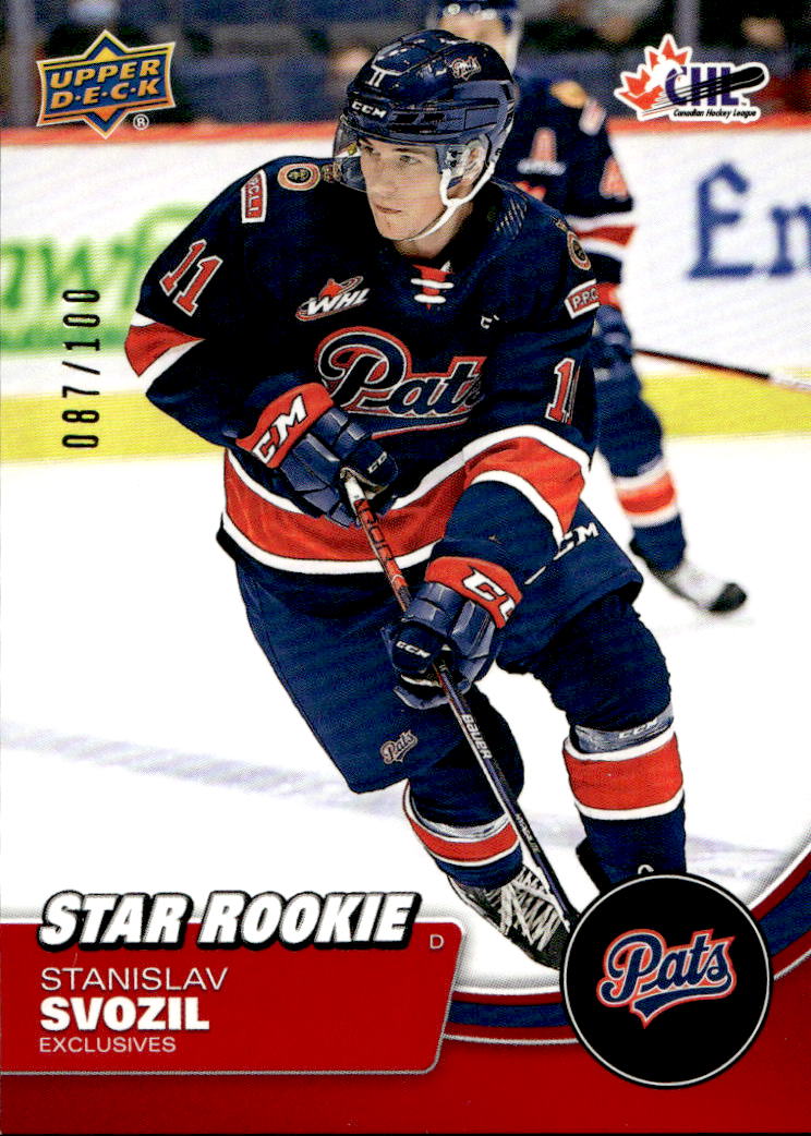 Exclusives Star Rookie STANISLAV SVOZIL 21-22 UD CHL Hockey /100