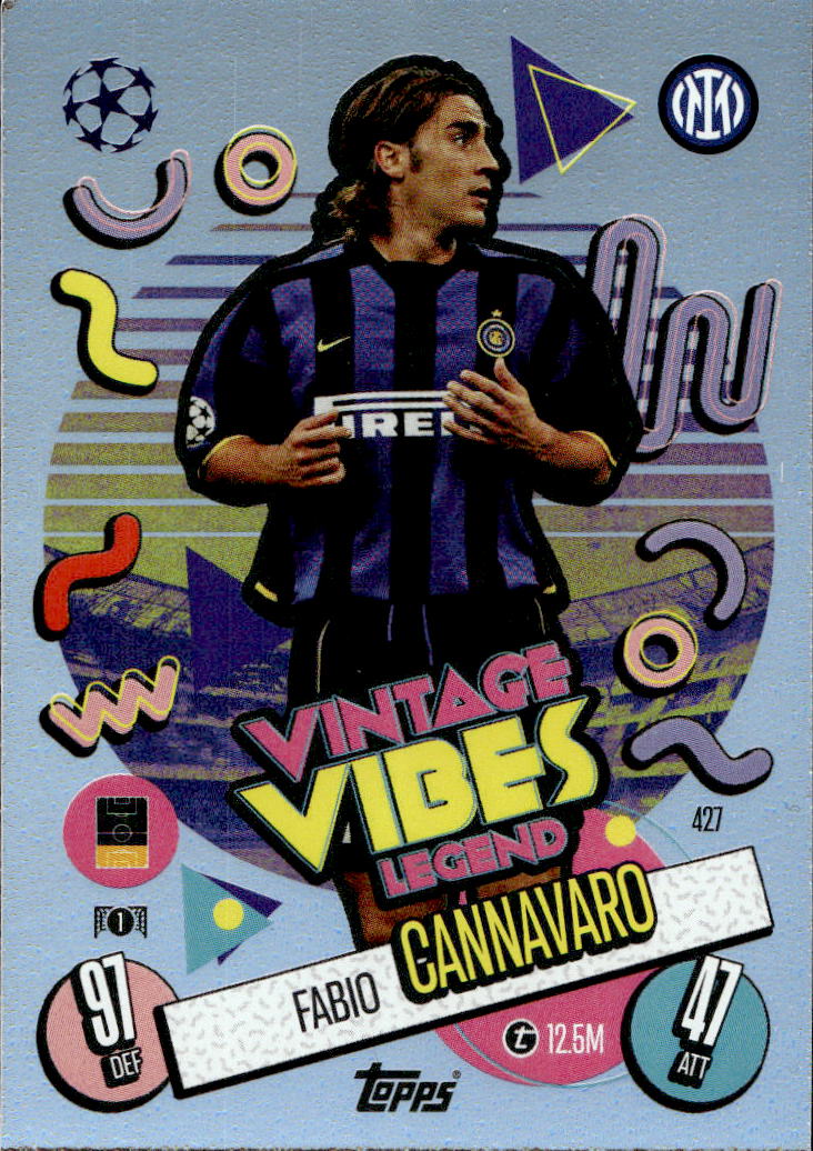Vintage Vibes Legend FABIO CANNAVARO 24-25 Match Attax UCL (naražený růžek)