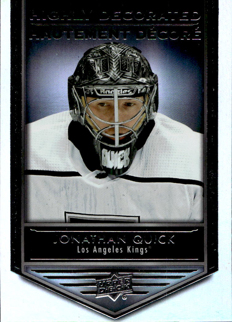Highly Decorated JONATHAN QUICK 19-20 UD Tim Hortons Collector's Series