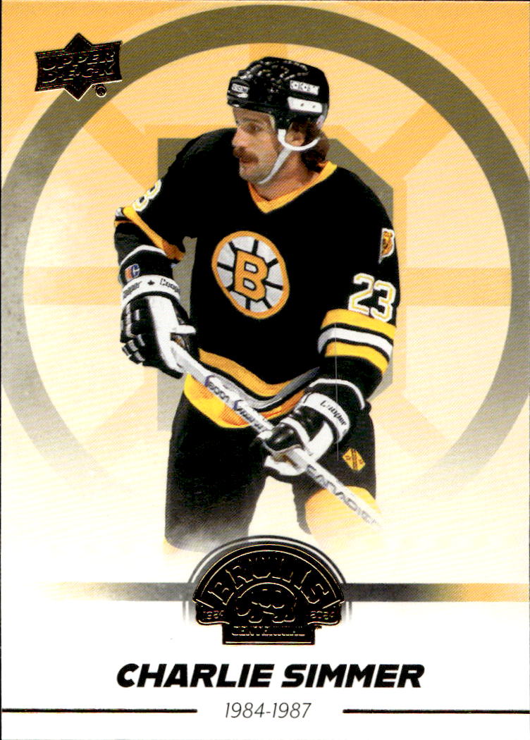 CHARLIE SIMMER 23-24 UD Boston Bruins Centennial Hobby
