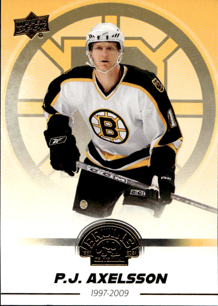 P.J. AXELSSON 23-24 UD Boston Bruins Centennial Hobby