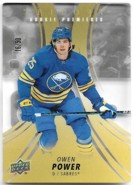 Rookie Gold Tint (Plexi Acetate) Premieres OWEN POWER 22-23 UD Trilogy /50