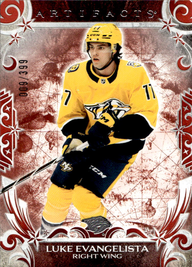 Ruby Stars LUKE EVANGELISTA 24-25 UD Artifacts /399
