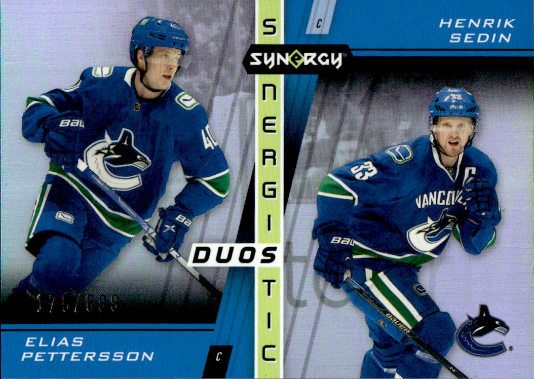 Blue Synergistic Duos ELIAS PETTERSSON/HENRIK SEDIN 21-22 UD Synergy /899