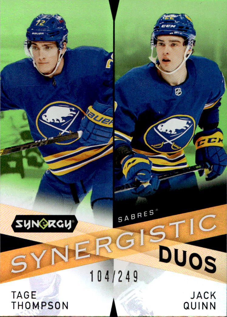 Rookie Green Synergistic Duos TAGE THOMPSON/JACK QUINN 22-23 UD Synergy /249