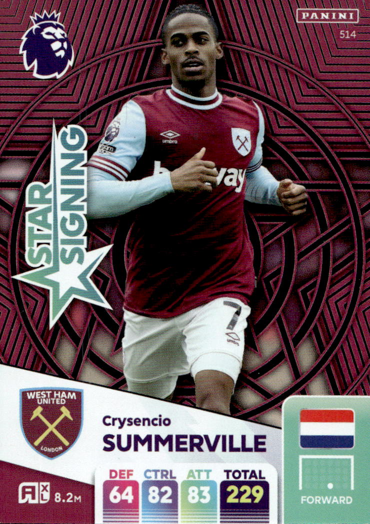 Star Signing CRYSENCIO SUMMERVILLE 2025 Panini Adrenalyn XL Premier League