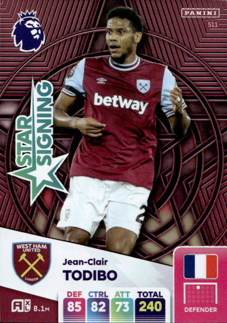 Star Signing JEAN-CLAIR TODIBO 2025 Panini Adrenalyn XL Premier League