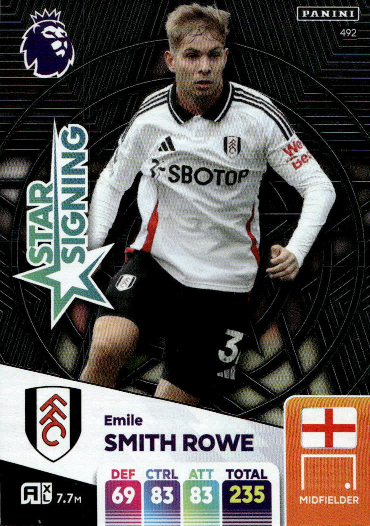 Star Signing EMILE SMITH ROWE 2025 Panini Adrenalyn XL Premier League