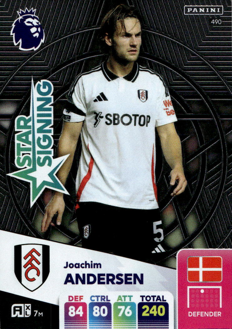 Star Signing JOACHIM ANDERSEN 2025 Panini Adrenalyn XL Premier League
