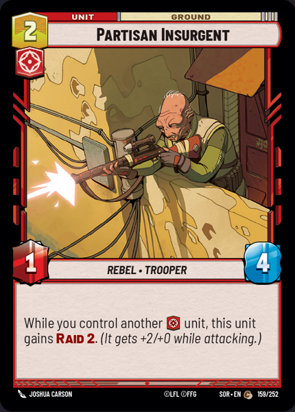 PARTISAN INSURGENT - Unlimited Spark of Rebellion