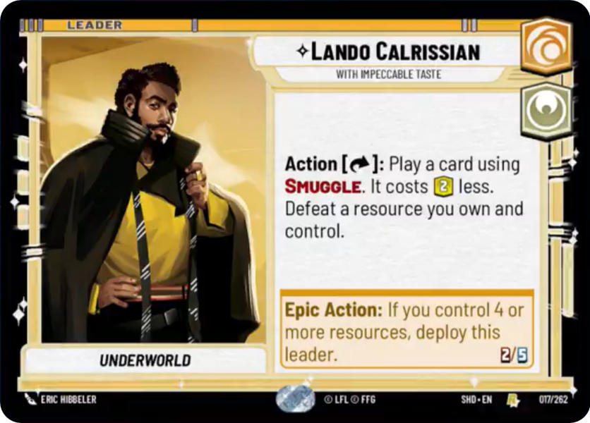 Leader - LANDO CALRISSIAN - Unlimited Shadows of the Galaxy