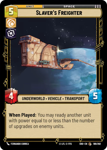 Foil - SLAVER'S FREIGHTER - Unlimited Shadows of the Galaxy