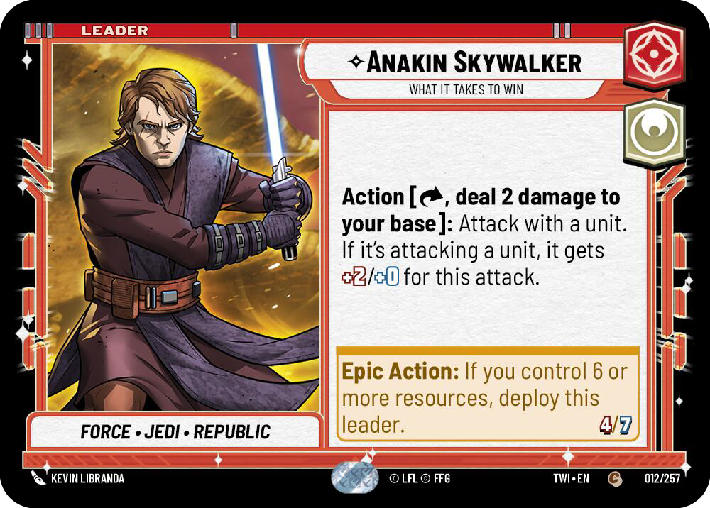 Leader - ANAKIN SKYWALKER - Unlimited Twilight of the Republic