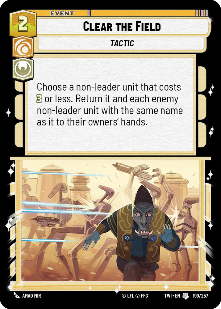 CLEAR THE FIELD - Unlimited Twilight of the Republic