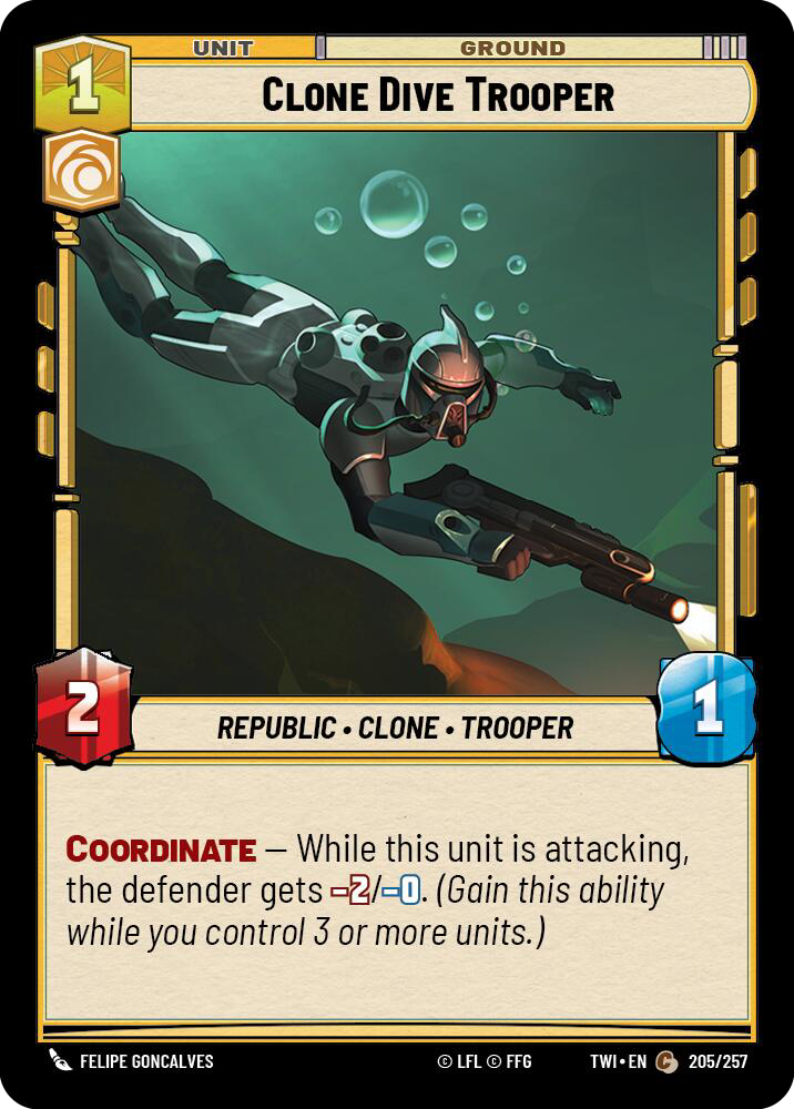 CLONE DIVE TROOPER - Unlimited Twilight of the Republic