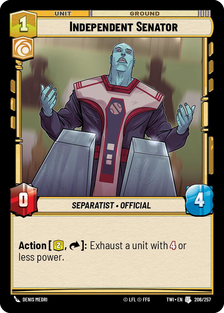INDEPENDENT SENATOR - Unlimited Twilight of the Republic