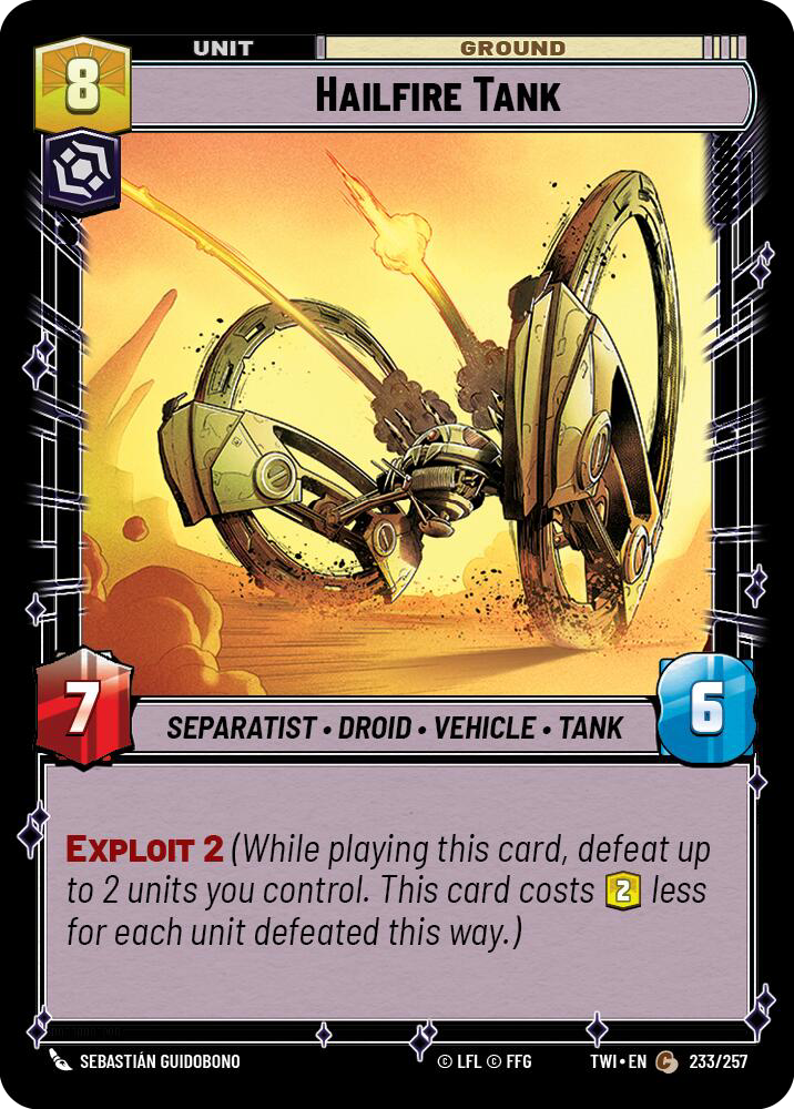 HAILFIRE TANK - Unlimited Twilight of the Republic