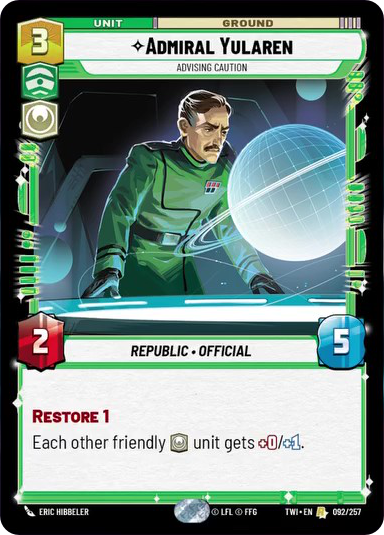 Foil - ADMIRAL YULAREN - Unlimited Twilight of the Republic