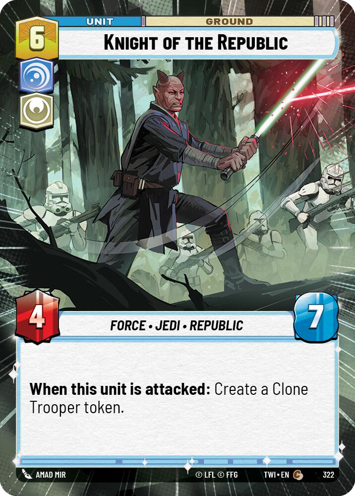 Hyperspace Foil - KNIGHT OF THE REPUBLIC Unlimited Twilight of the Republic