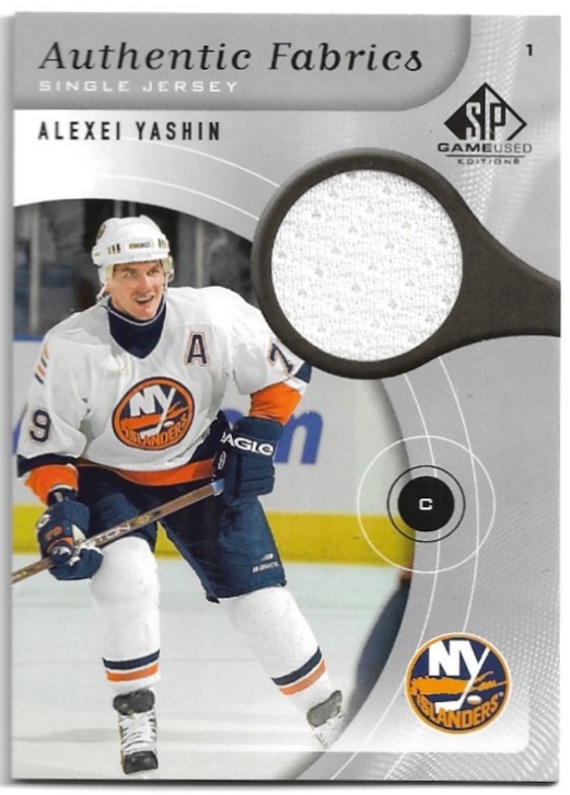 Jersey Authentic Fabrics ALEXEI YASHIN 05-06 UD SP Game Used