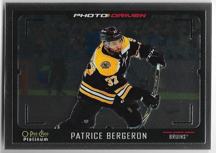Photo Driven PATRICE BERGERON 21-22 UD O-Pee-Chee OPC Platinum