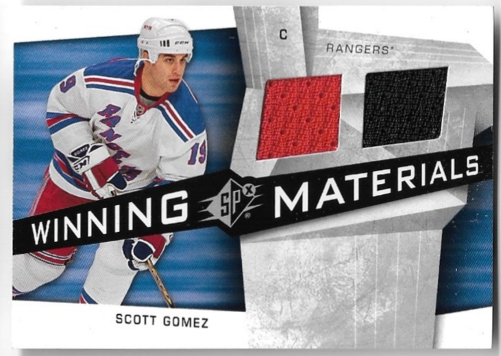 Jersey Winning Materials SCOTT GOMEZ 08-09 UD SPx