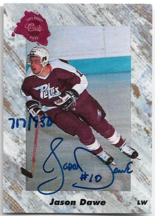 Autographs JASON DAWE 1991 Classic Draft Picks /950