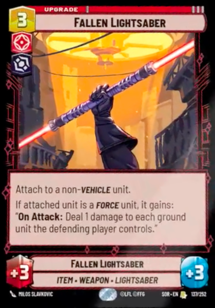 FALLEN LIGHTSABER - Unlimited Spark of Rebellion