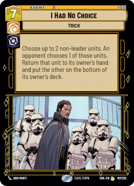 I HAD NO CHOICE - Unlimited Spark of Rebellion